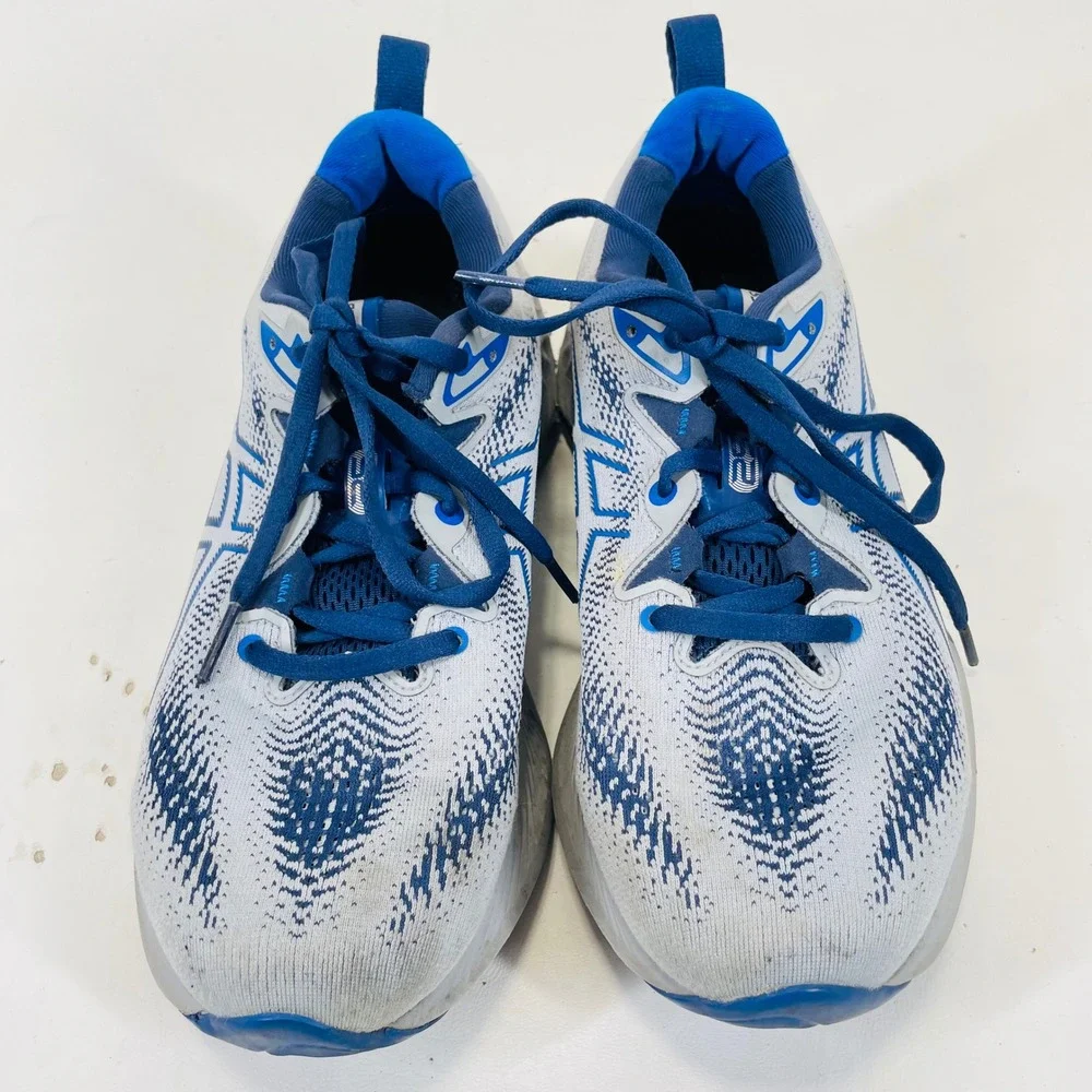Asics Gel-Cumulus 25 Mens Running Shoes White Blue 1011B621 Size 9